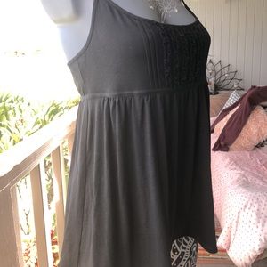JCREW black babydoll style tank.